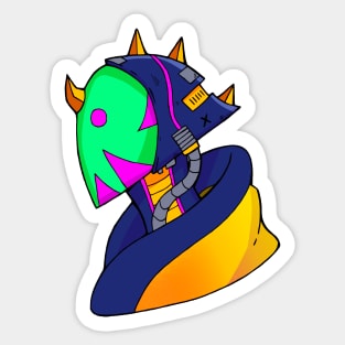 Cyber Punk Portrait Sticker